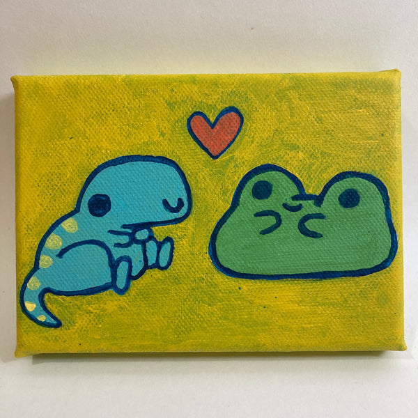 baby dino and soup frog
