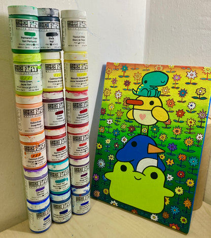 friend stack in the flower meadow