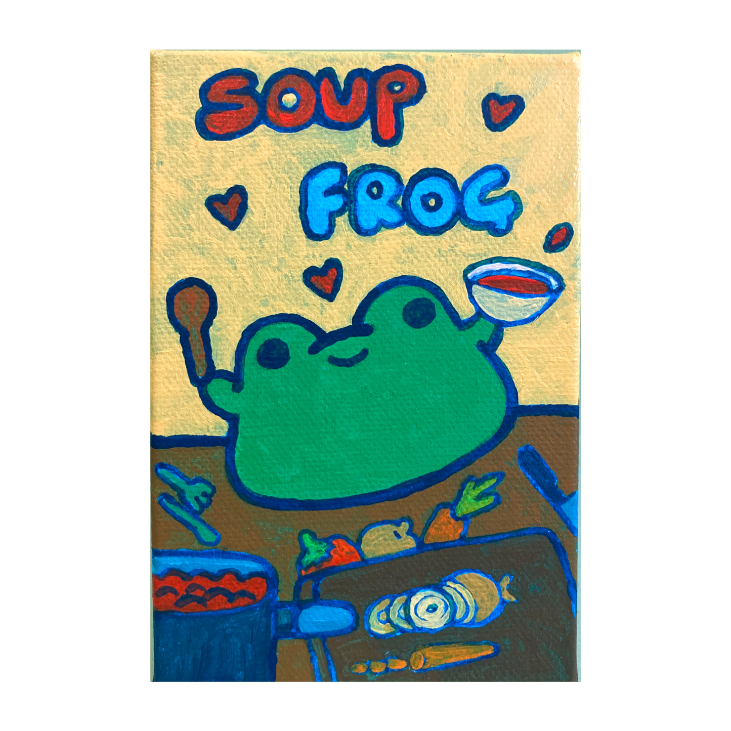 Soup Frog Chef Painting